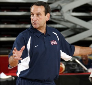 United States National Head Coach Mike Krzyzewski